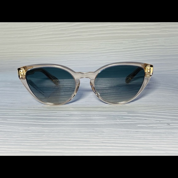 Chloé•CE757S 749•Translucent Peach Frames withGlittering Gold Core•Oval/Cat Eye - Picture 6 of 14